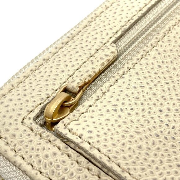 CHANEL A13228 CC Zip Around Long wallet Long Wallet Caviar Leather Beige - Picture 10 of 16